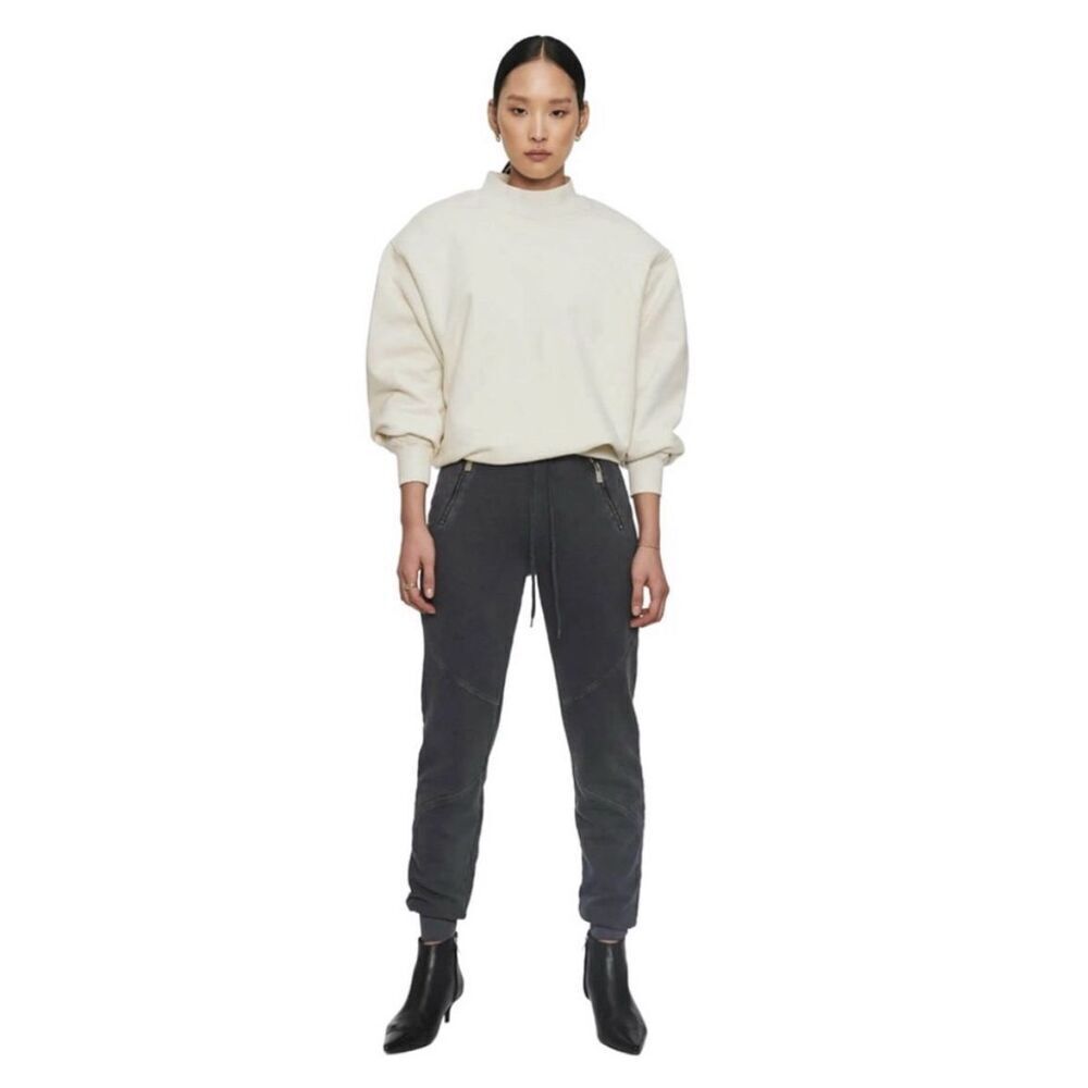Anine Bing Colette Joggers in Washed Black - Small